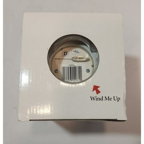 Mr Christmas “Santa In Chimney” Porcelain Music Box 2002 New In Box - Picture 7 of 10